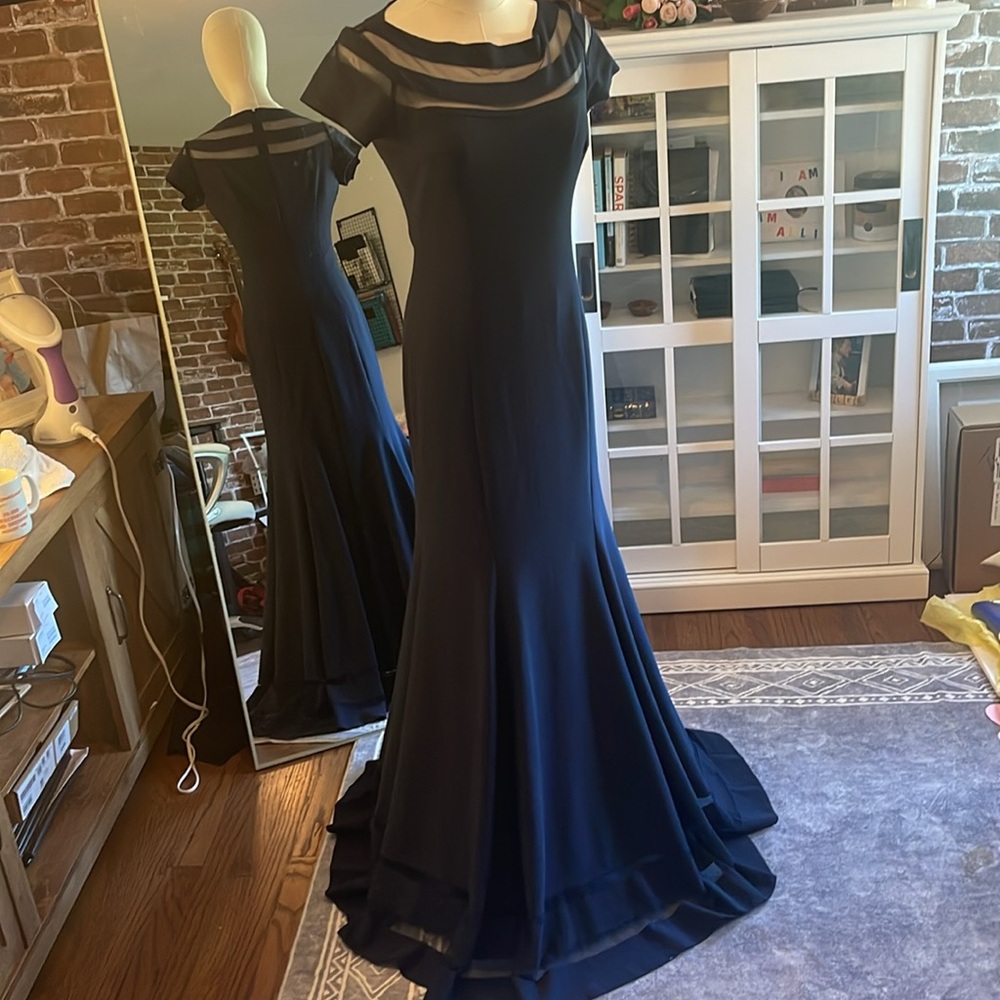 Js Collections Womens Illusion Panel Mermaid Gown… - image 1